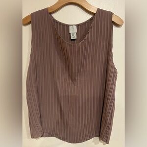 NWT Joie Women’s Sleeveless Pleated Tank Taupe Size XL Career Workwear